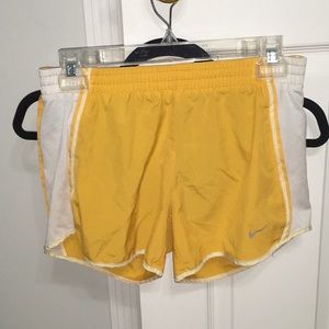 Yellow Nike gyn shorts